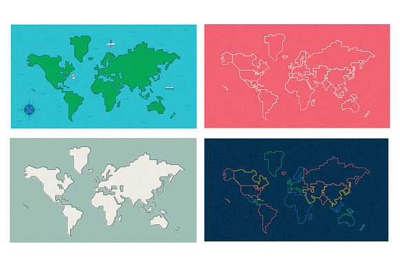 Map Bundle Vector  in Illustrations - product preview 3