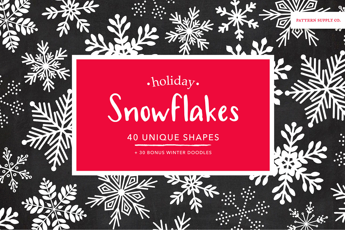 Holiday Winter Snowflakes in Illustrations - product preview 8