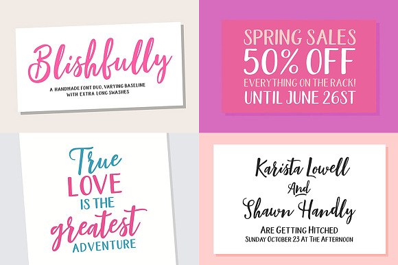 Handwritten Fonts Collection in Hand-lettered Fonts - product preview 4