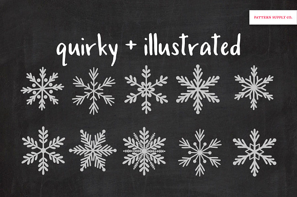 Holiday Winter Snowflakes in Illustrations - product preview 3