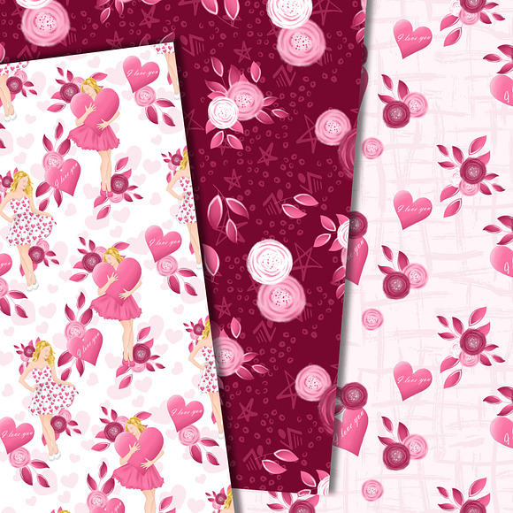 Love digital papers in Illustrations - product preview 1