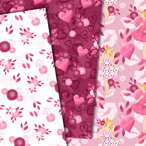 Love digital papers in Illustrations - product preview 3