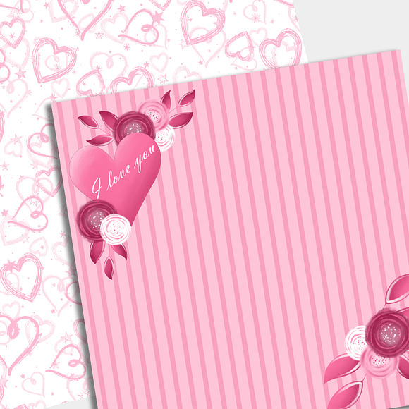 Love digital papers in Illustrations - product preview 5