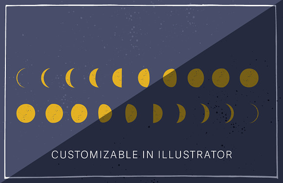 Textured Moon  in Illustrations - product preview 2