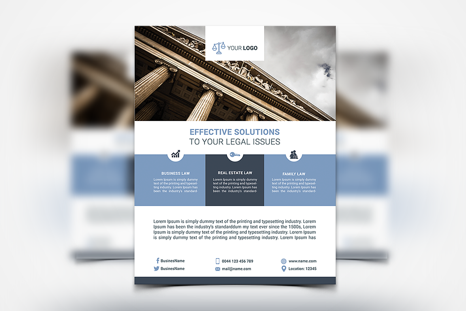 Law Services Flyer in Flyer Templates - product preview 8