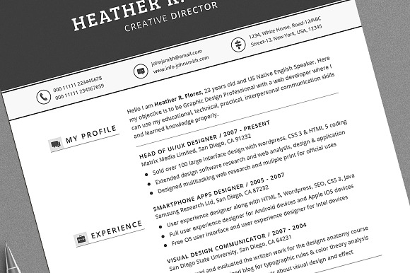All in One Timeless Resume CV Pack in Letter Templates - product preview 1