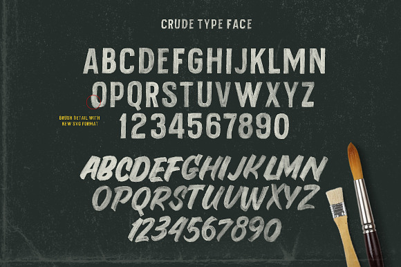Crude OpenTypeSvg  UPDATE in Scary Fonts - product preview 2