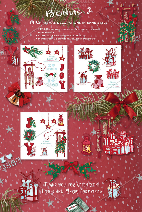 XMAS and New Year cards in Card Templates - product preview 5