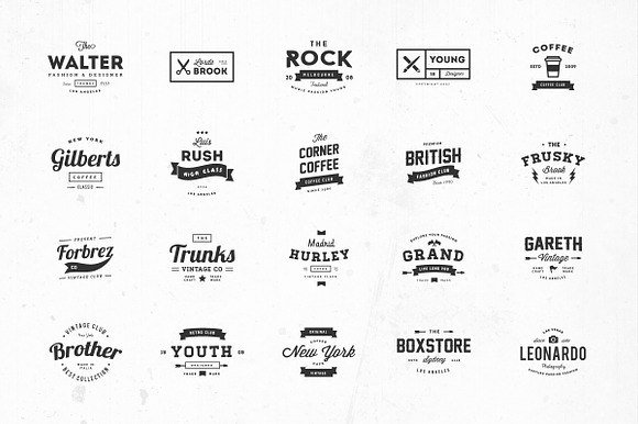 20 Vintage Badges in Logo Templates - product preview 1