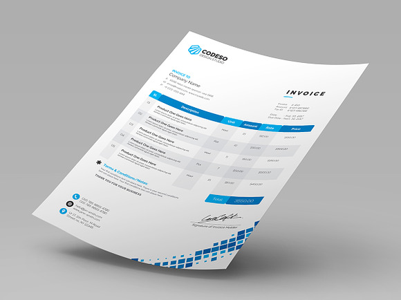 Business Invoice in Stationery Templates - product preview 1