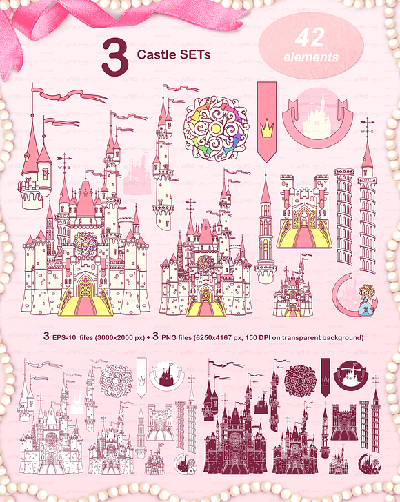 vector Little Princess. Cute queen in Objects - product preview 5