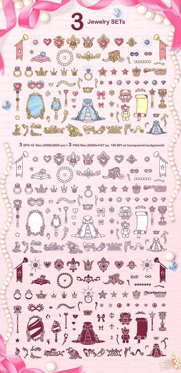 vector Little Princess. Cute queen in Objects - product preview 6