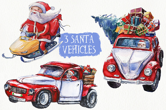 50% OFF Watercolor Christmas Kit in Illustrations - product preview 2
