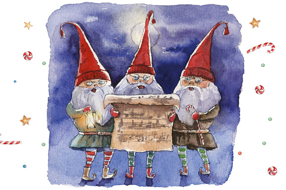 50% OFF Watercolor Christmas Kit in Illustrations - product preview 5