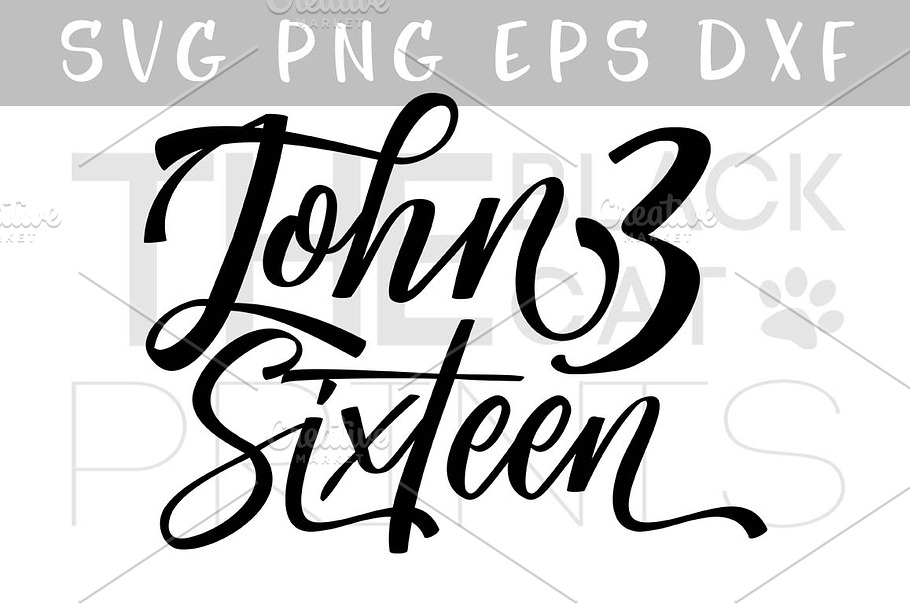 John 3:16 SVG DXF PNG EPS in Illustrations - product preview 8