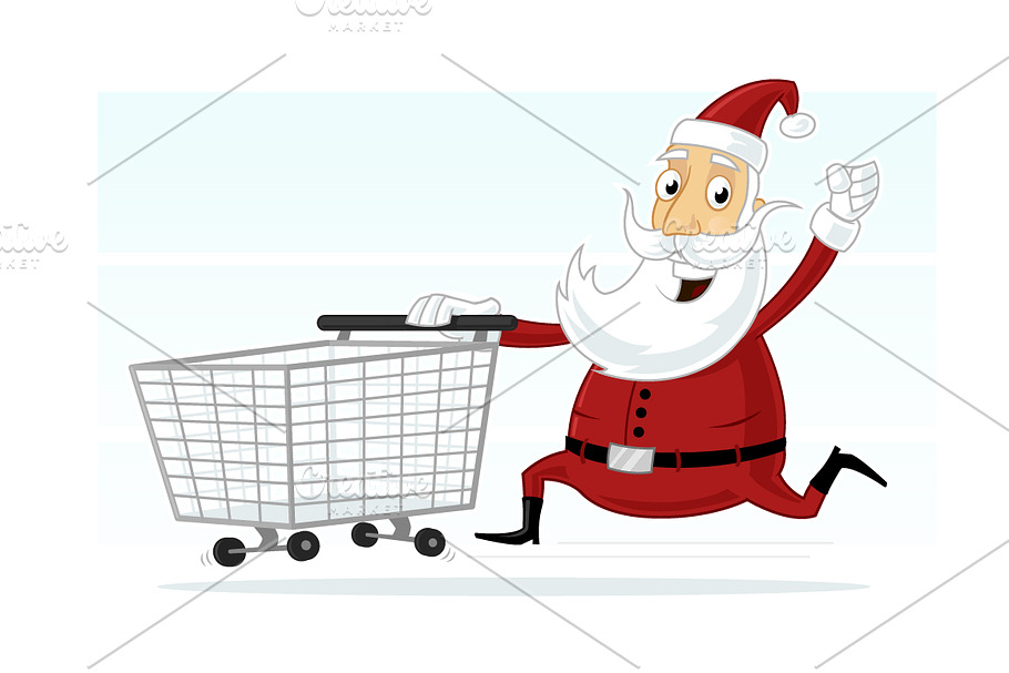 Shopping Santa in Illustrations - product preview 8