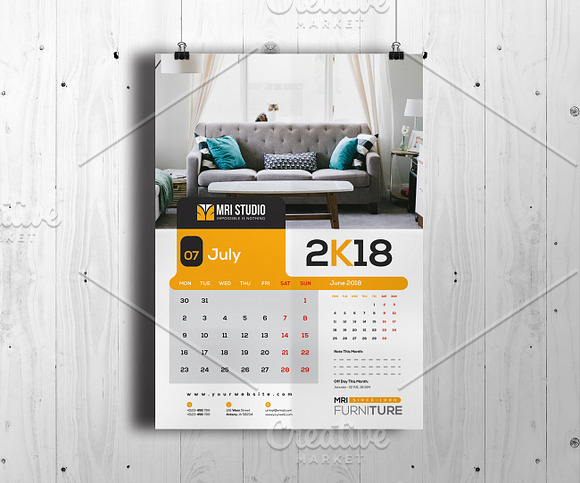 Calander Template in Stationery Templates - product preview 6