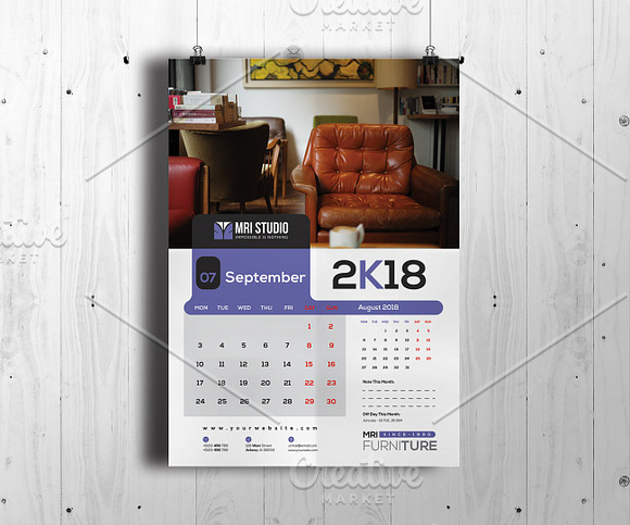 Calander Template in Stationery Templates - product preview 8