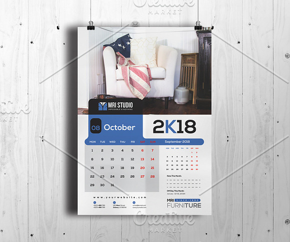 Calander Template in Stationery Templates - product preview 9