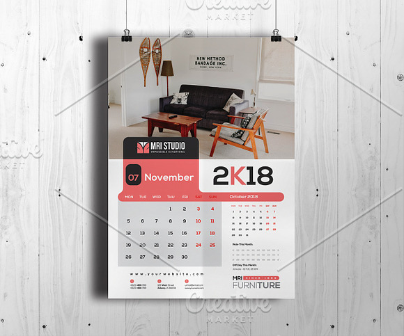 Calander Template in Stationery Templates - product preview 10