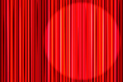 Bright red curtain