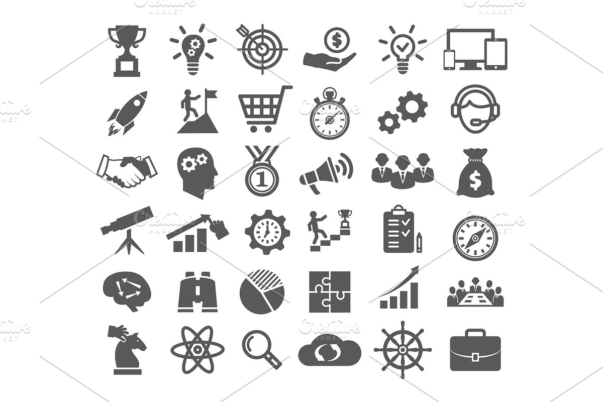 Startup icons set in Illustrations - product preview 8
