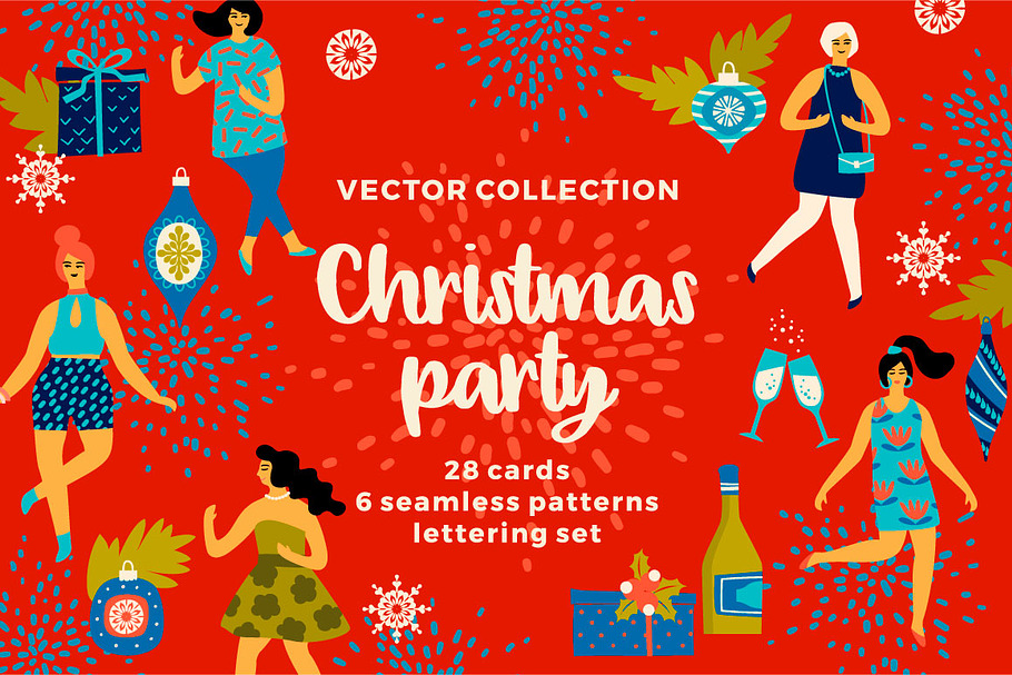 Christmas Party! Vector collection. in Illustrations - product preview 8
