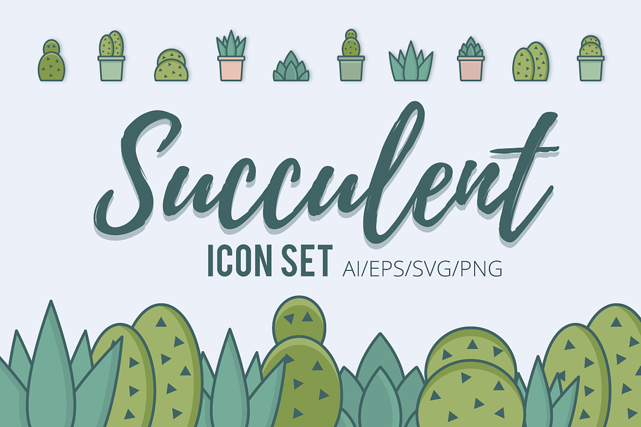 Succulent Icon Set