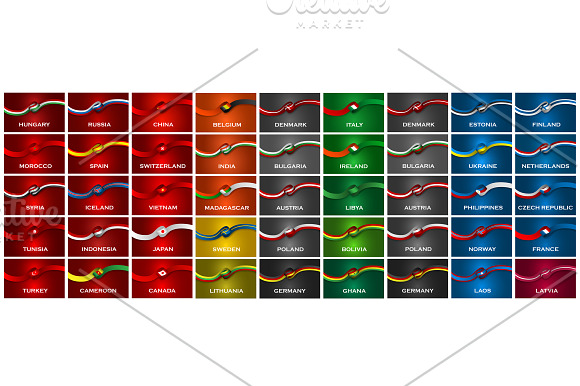 Vector National Flags bundle in Patterns - product preview 1