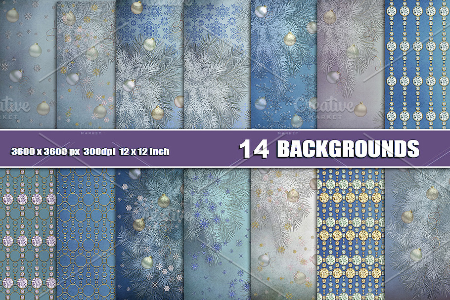 Christmas night scrapbook background in Textures - product preview 8