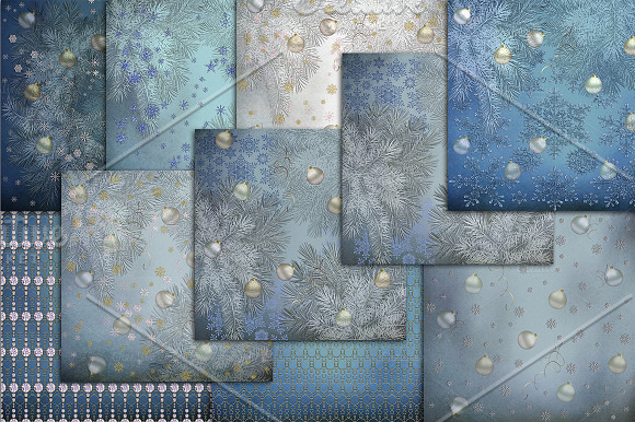 Christmas night scrapbook background in Textures - product preview 4