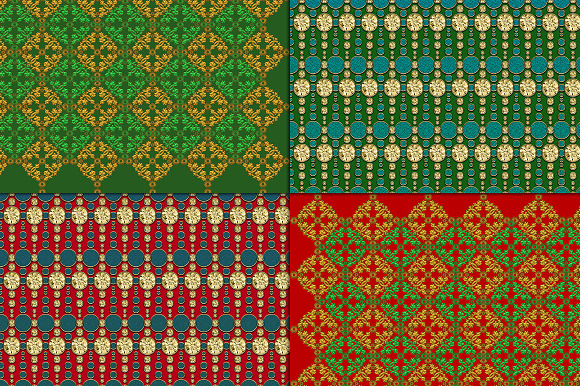 Christmas craft paper red green gold in Patterns - product preview 2