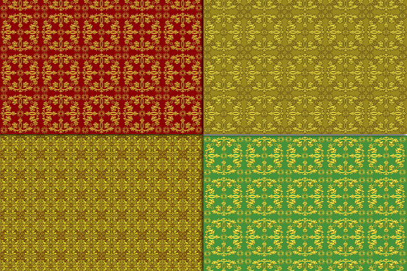 Christmas craft paper red green gold in Patterns - product preview 3