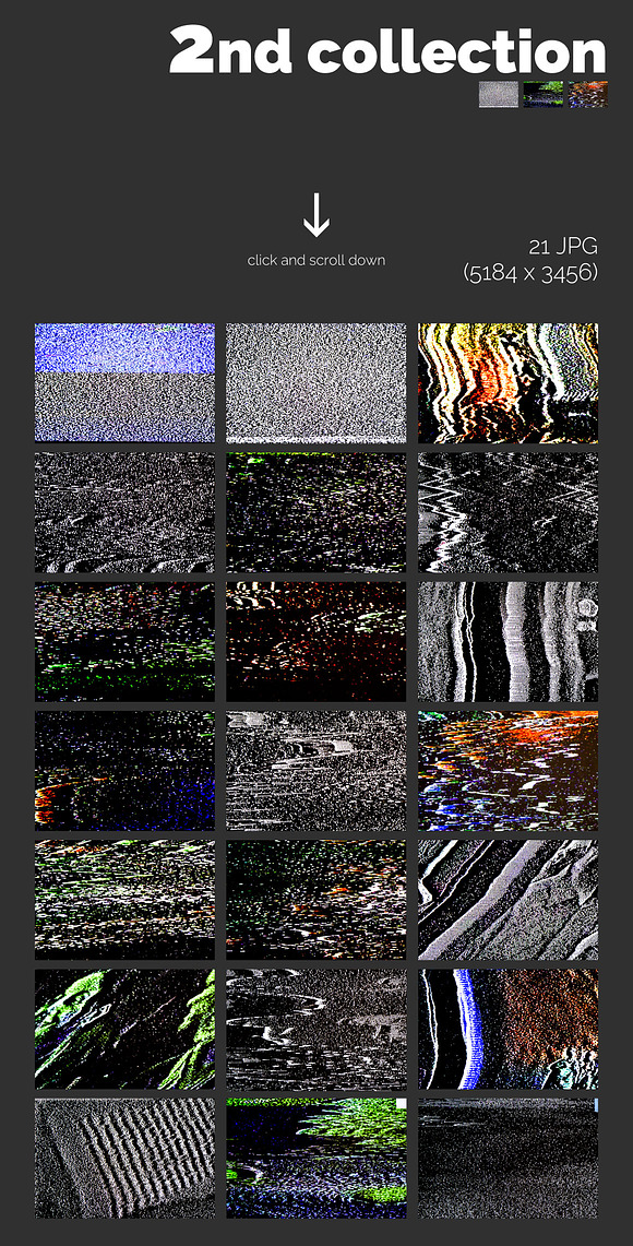 60 TV Glitch Textures in Textures - product preview 7