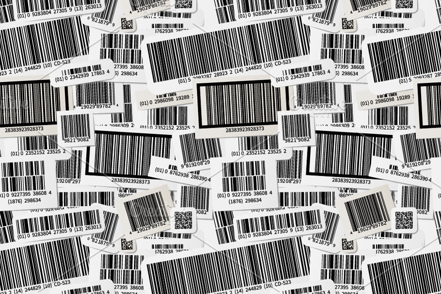 Realistic barcode, seamless pattern in Patterns - product preview 8