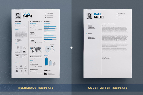 Infographic Resume/Cv Template Vol.7 in Resume Templates - product preview 2