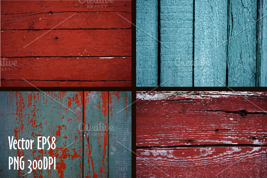 Vector set of wooden textures in Textures - product preview 8
