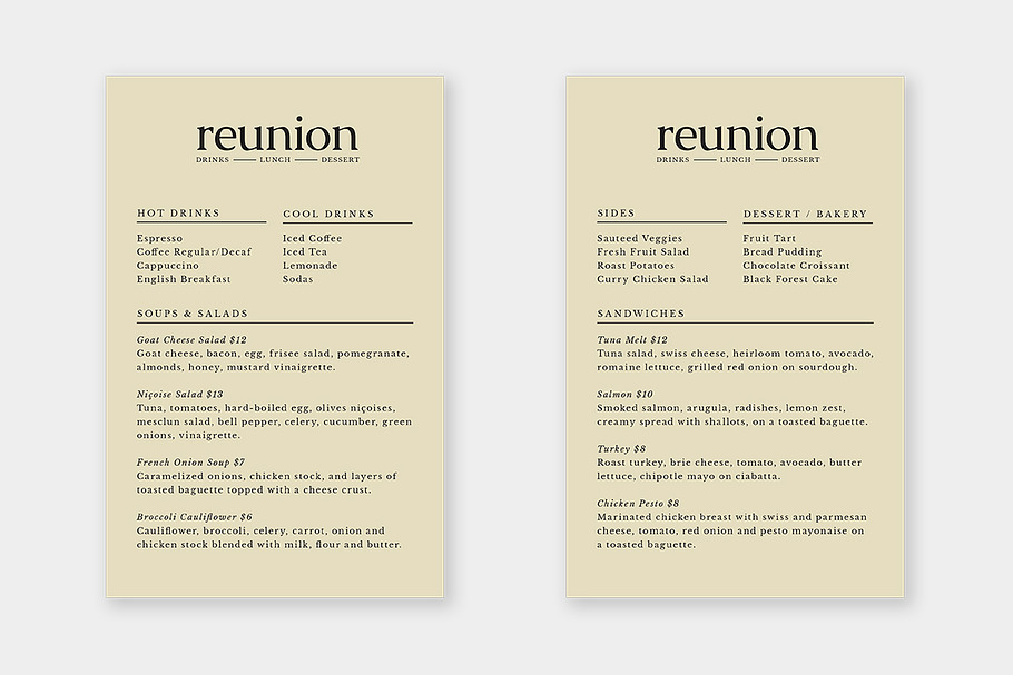 Reunion Menu Design Template in Templates - product preview 8