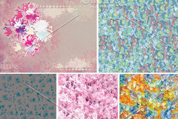 Floral abstract backgrounds in Textures - product preview 2