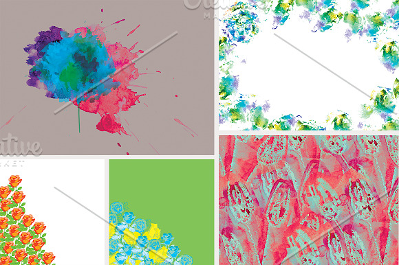 Floral abstract backgrounds in Textures - product preview 3