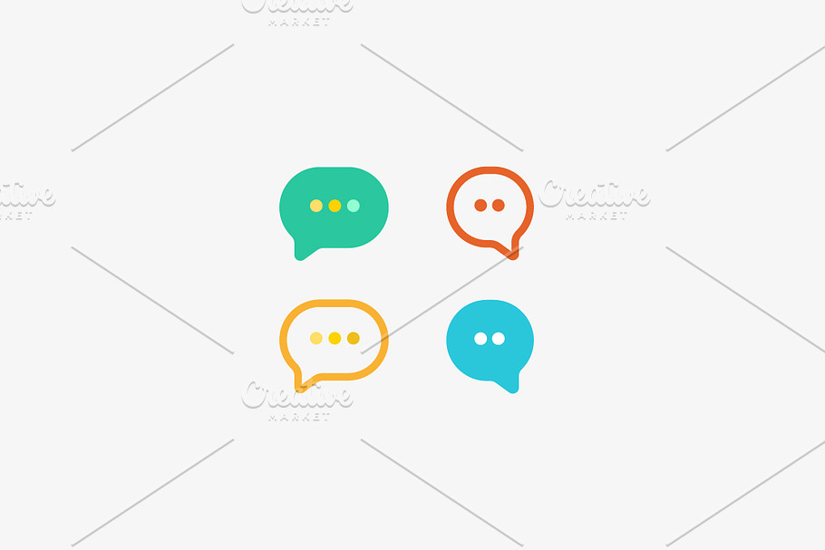 Chat app speech vector logotype. Type bubble comment logo symbol. in Logo Templates - product preview 8