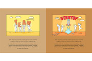 Team and Startup Images on Vector Illustration