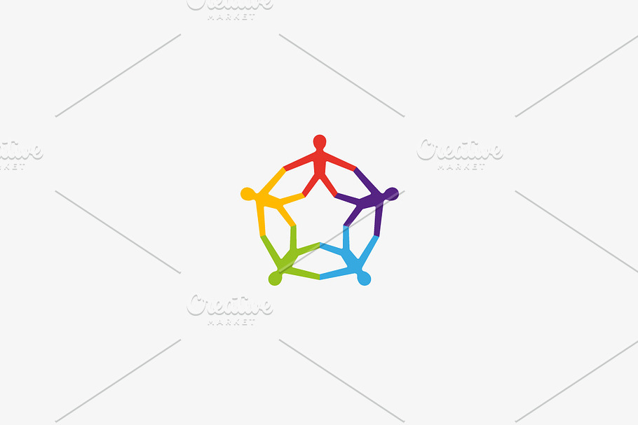 Community people vector logotype. Teamwork social care help logo in Logo Templates - product preview 8