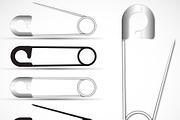 Safety Pins Vector
