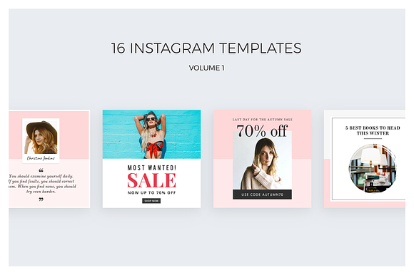 16 Instagram Templates vol.1 in Social Media Templates - product preview 1