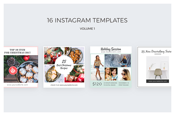 16 Instagram Templates vol.1 in Social Media Templates - product preview 3