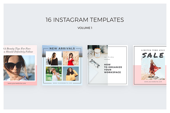 16 Instagram Templates vol.1 in Social Media Templates - product preview 4