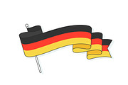 Flag of Germany with three stripe. German flag