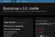 Bootstrap 3.0. theme black&blue skin