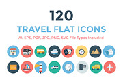 120 Travel Flat Icons
